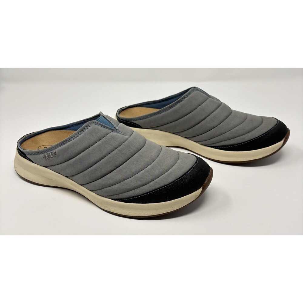 Taos Right On Shoes Womens Size 8 Gray Quilted Slip On Comfort Mules Casual